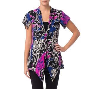 SZ6 Joseph Ribkoff Blouse Vibrant Patterned Tunic